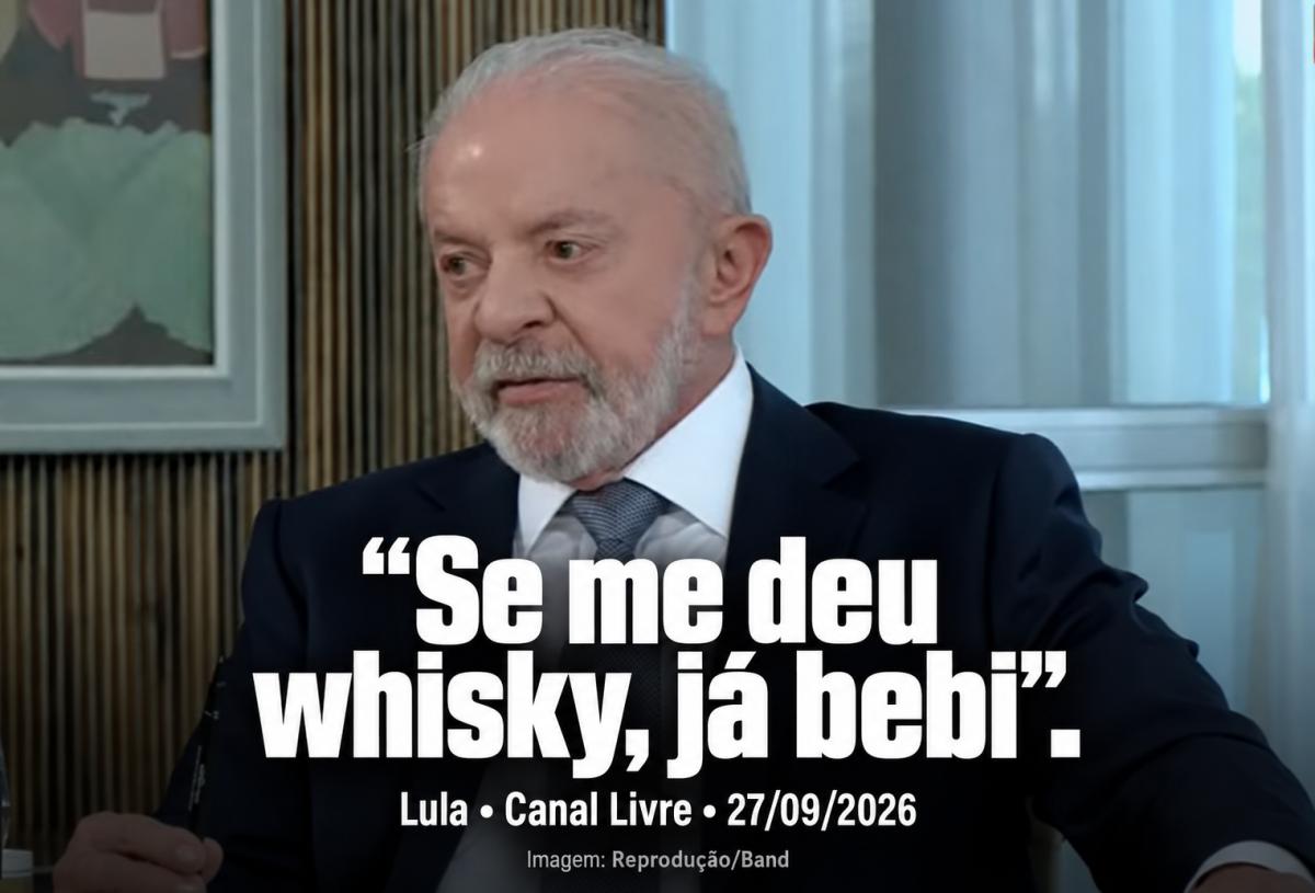 “Se me deu whisky, já bebi”, diz Lula sobre suposto presente de Vorcaro